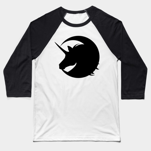 Unicorn Moon Baseball T-Shirt by Not Meow Designs 